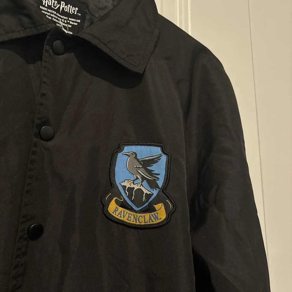 Harry Potter Windbreaker Jacket Size‎ Small Hogwarts Ravenclaw Black